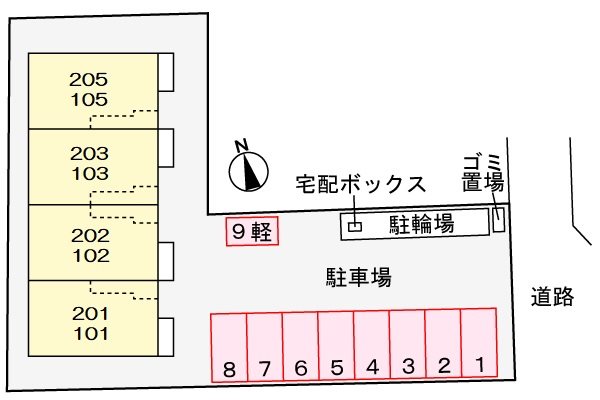 ヴェルデブリッサⅢ 駐車場