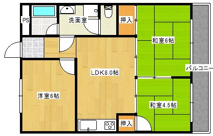 北本町パールハイツ 間取り