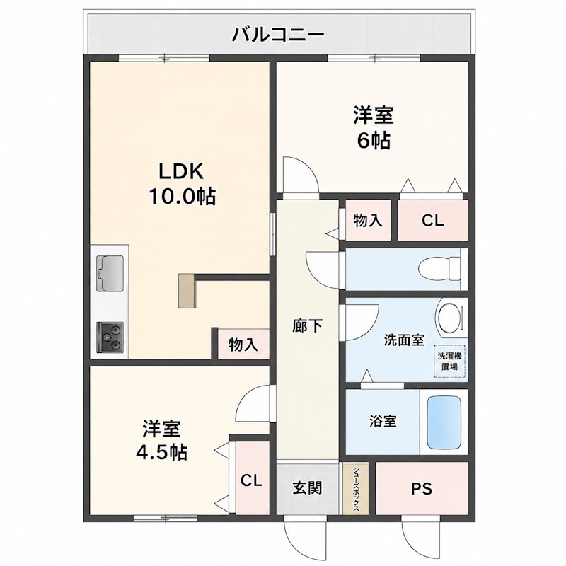 北本町パールハイツ 間取り