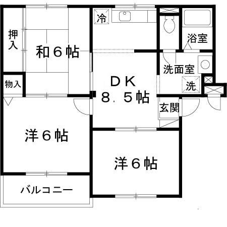 ニューリバーサイド八尾南B棟  間取り