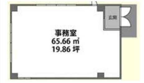 貸店舗・事務所　大阪市平野区 加美北８丁目　広さ約１９坪　角部屋　駐車場空き有　都ハイツ 間取り
