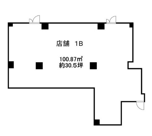 貸店舗・事務所　大阪市平野区 長吉長原１丁目　駅チカ　広さ約３０坪　新栄プロパティー出戸 間取り