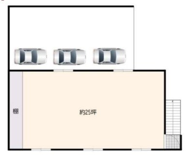 貸工場・倉庫　東大阪市 小若江３丁目　広さ約２４坪　駐車スペース複数台分あり 間取り