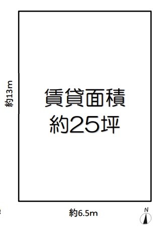 貸工場・倉庫 東大阪市 花園東町２丁目 広さ約２５坪　近隣商業地域 間取り