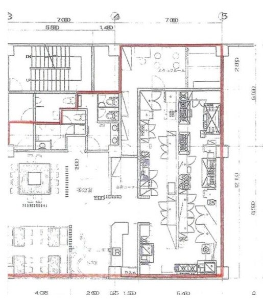 貸店舗・事務所　大阪市平野区 瓜破２丁目　広さ約４４坪　居酒屋居抜き　分割区画　ｗｉｔｈビル 間取り