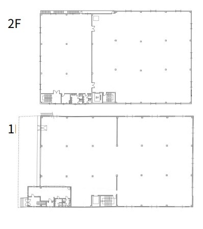 貸倉庫・工場　八尾市 老原９丁目　広さ延べ約９５０坪　前面駐車スペースあり　工業地域　八尾市老原倉庫 間取り