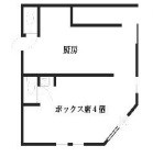 貸店舗・事務所　東大阪市 御厨栄町２丁目　広さ約１２坪　お好み焼き屋居抜き　赤松店舗 間取り