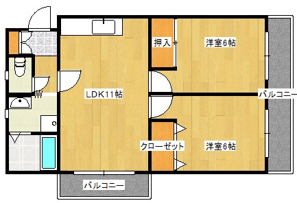 久宝寺西田マンション 間取り