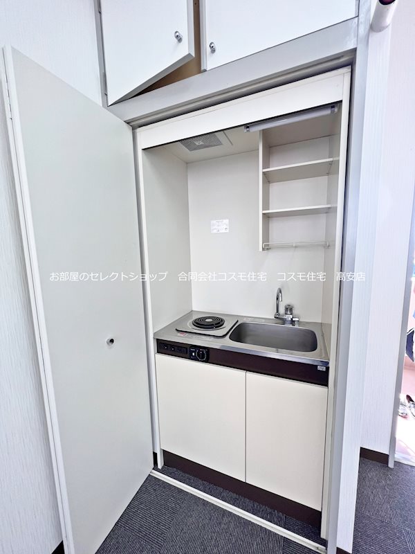 貸事務所　八尾市 東本町３丁目　広さ約１４坪　EVあり　トイレあり　リバティ八尾 キッチン