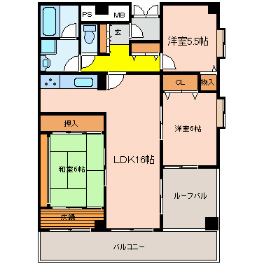 サンライズ東宝マンション 間取り