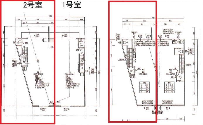 貸倉庫・事務所　八尾市 南太子堂６丁目　広さ延べ約２７坪　駐車場２台付　電動シャッター　コルニオーロ南太子堂 間取り