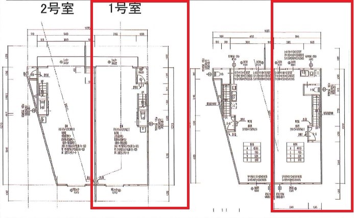 貸倉庫・事務所　八尾市 南太子堂６丁目　広さ延べ約２７坪　駐車場２台付　電動シャッター　コルニオーロ南太子堂 間取り