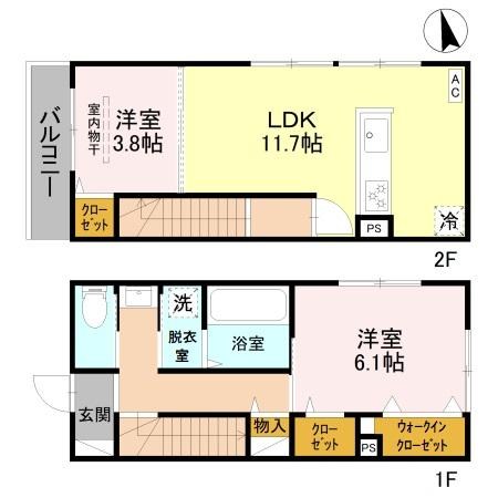 D-roomあいおいⅡ＊ 間取り