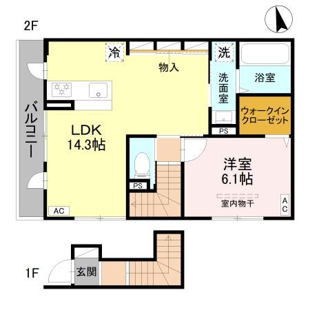 D-roomあいおいⅡ＊ 間取り