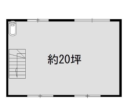 貸工場・倉庫　八尾市 竹渕西３丁目　広さ約２０坪　トイレあり　八尾竹渕貸工場 間取り