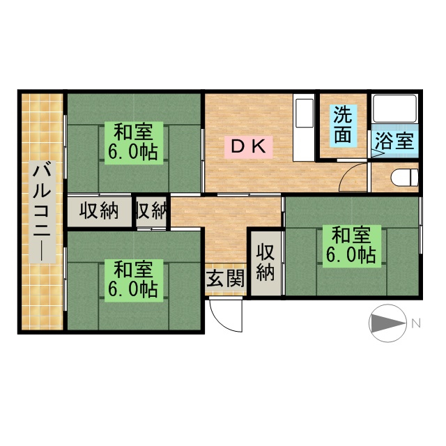 メゾン若林Ⅱ 間取り