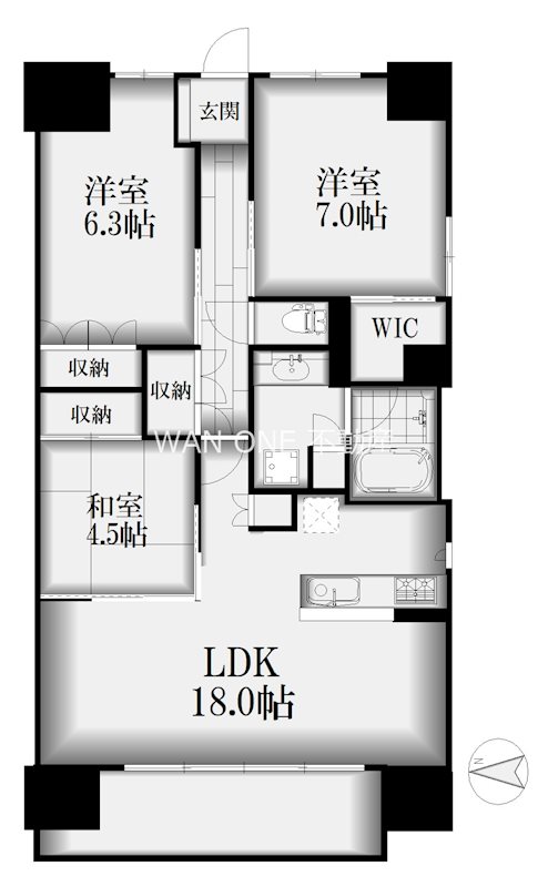 常盤町レジデンス 間取り