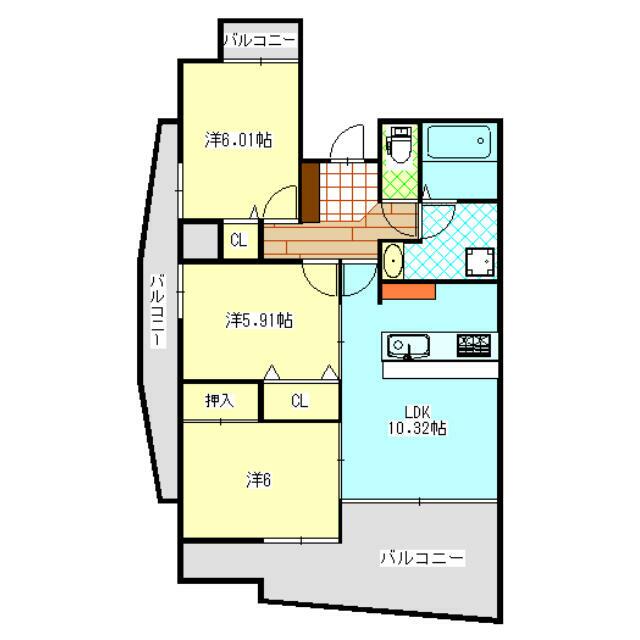 中央ハイツ海老塚 間取り
