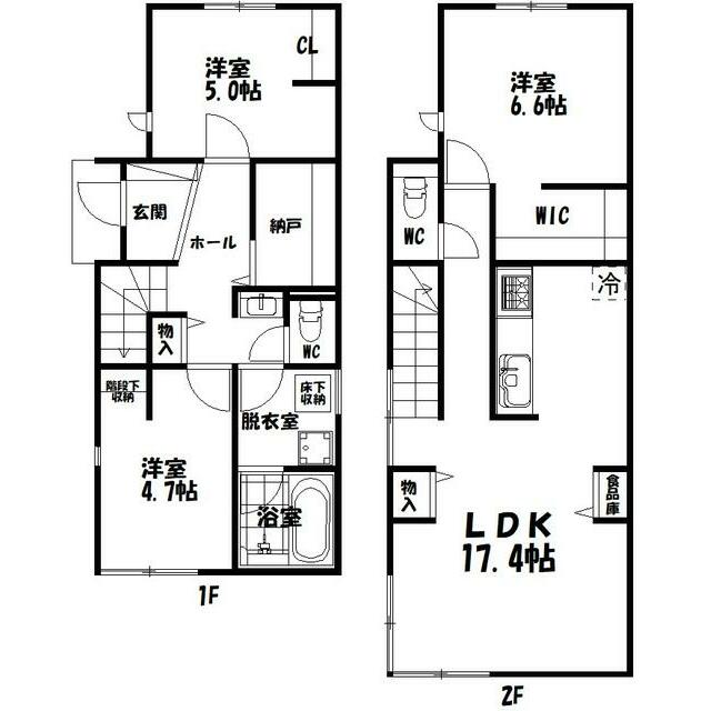 曳馬６丁目貸家 間取り