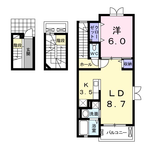 クリスタル　クローバー 間取り