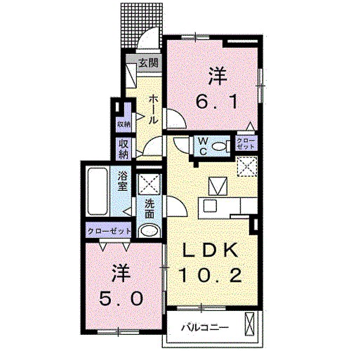 サンセリテ　Ａ 間取り