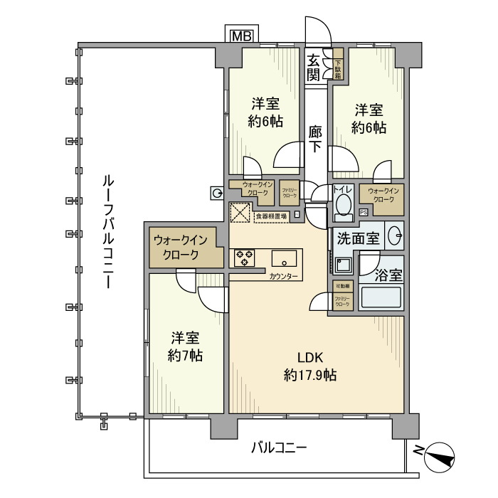サンクレイドル桜街道レジデンス 間取り