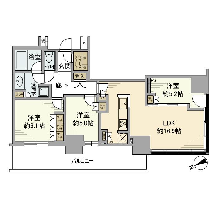 プラウドタワー小岩フロント 間取り