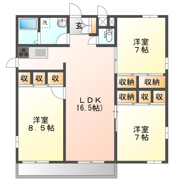 ヘリオス３７８小平栄町 間取り
