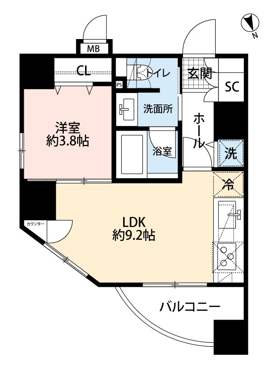 パレ・ソレイユAKIBA EAST 間取り