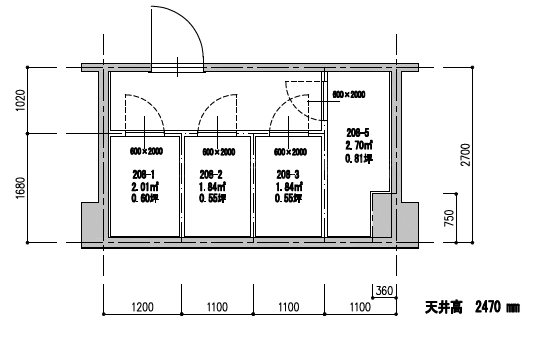 ボナール三条高倉　トランクルーム 間取り