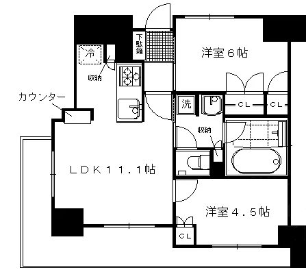アベニール三条油小路 間取り