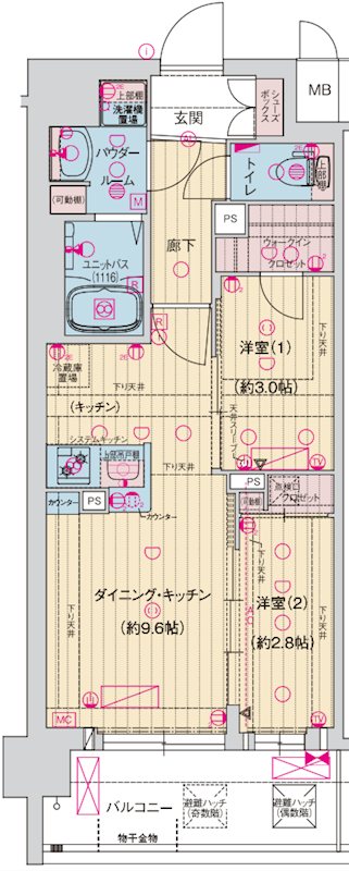 ソルテラス京都西院　悠洛 間取り
