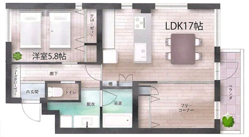 リノフラッツＪＯＹ 間取り