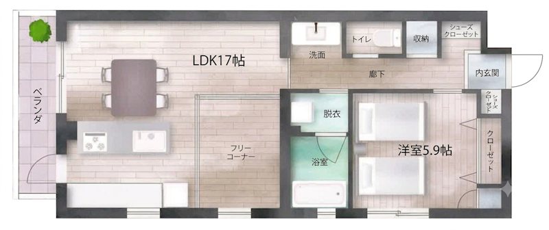 リノフラッツＪＯＹ 間取り