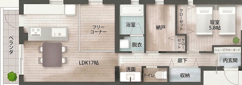 リノフラッツＪＯＹ 間取り