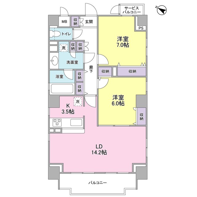 ヴェルデュール本郷　壱番館 間取り