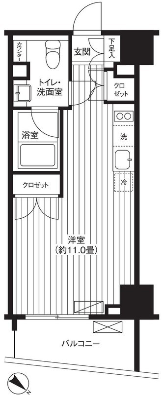Ｔｉ－ＨＩＧＡＳＨＩＡＺＡＢＵ 間取り