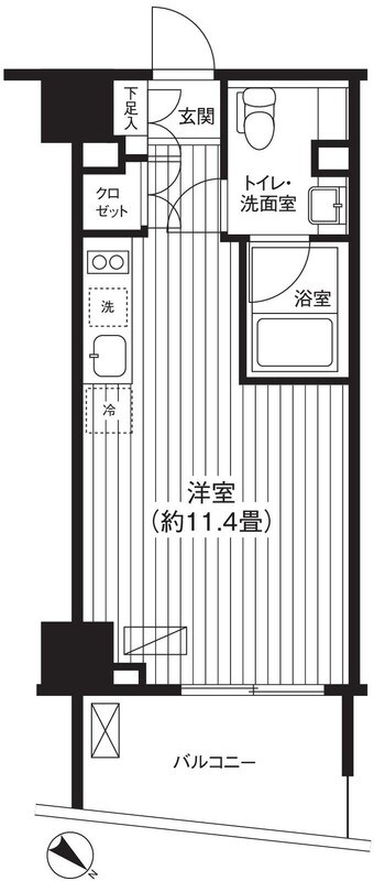 Ｔｉ－ＨＩＧＡＳＨＩＡＺＡＢＵ 間取り