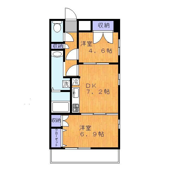 サンハイム松丸Ⅴ 105号室 間取り