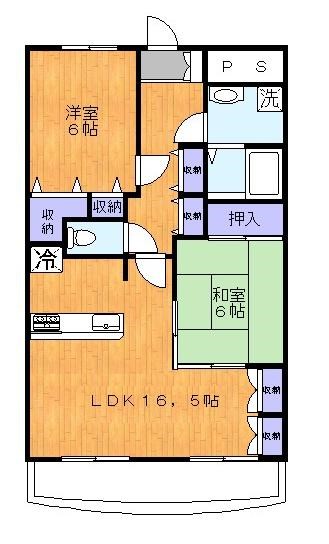リラヴェルドミール 602号室 間取り