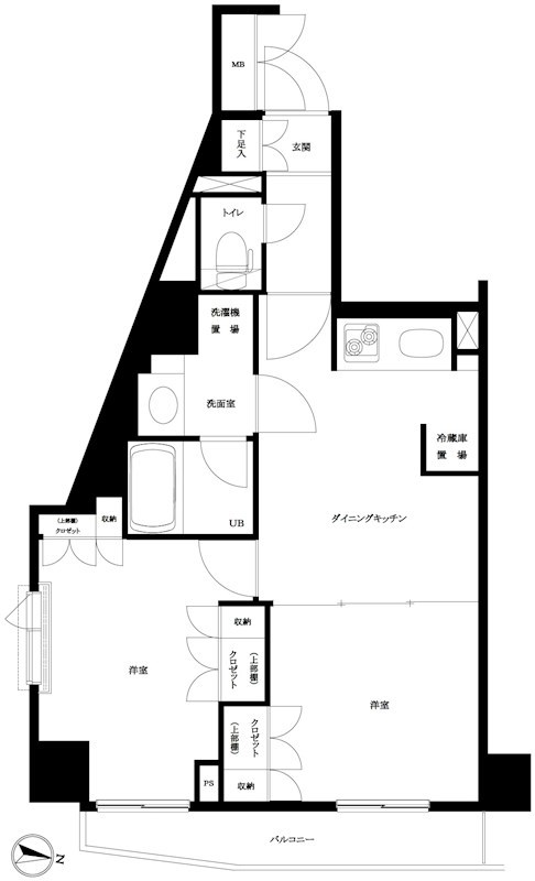 ルーブル方南町弐番館 間取り図