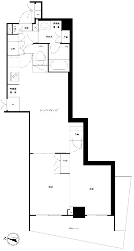 ルーブル方南町弐番館 間取り図