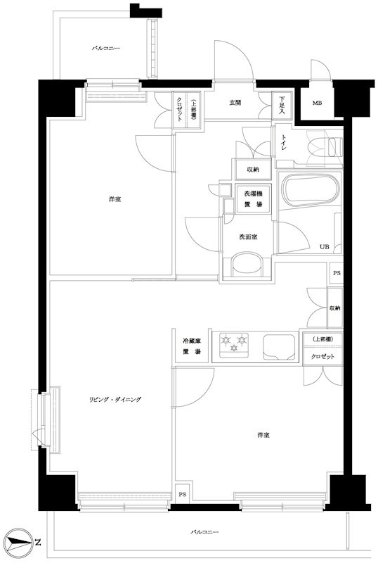 ルーブル東十条弐番館 間取り図