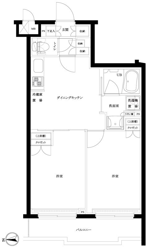 ルーブル都立家政六番館 間取り図