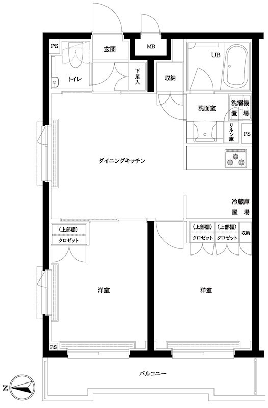 間取り ルーブル都立家政六番館 間取り図