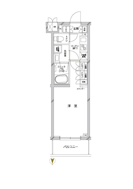 ルーブル武蔵新城伍番館 間取り図