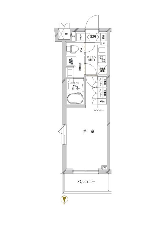 ルーブル武蔵新城伍番館 間取り図