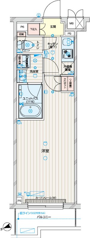 ルーブル武蔵新城七番館 間取り図
