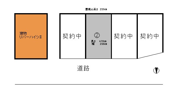 リバーハイツ駐車場 間取り