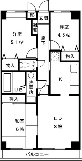 東京都武蔵野市関前２丁目 間取り